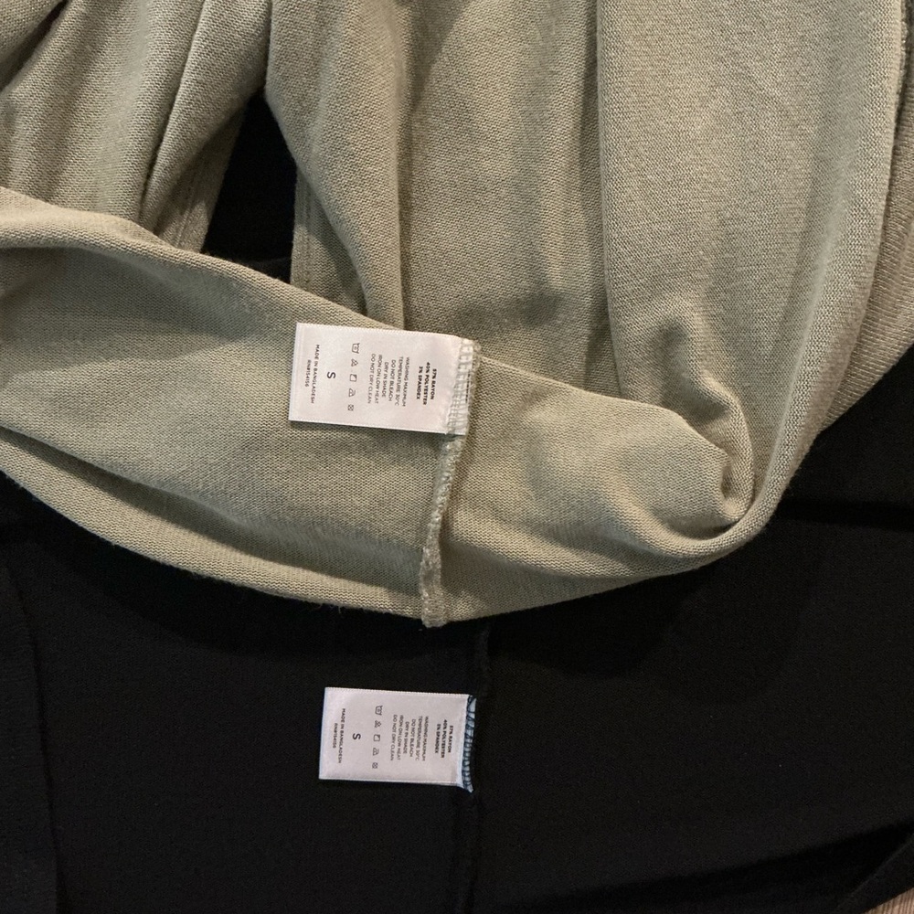 Mod Ref Black and Green V-Neck Tops - Picture 7 of 7